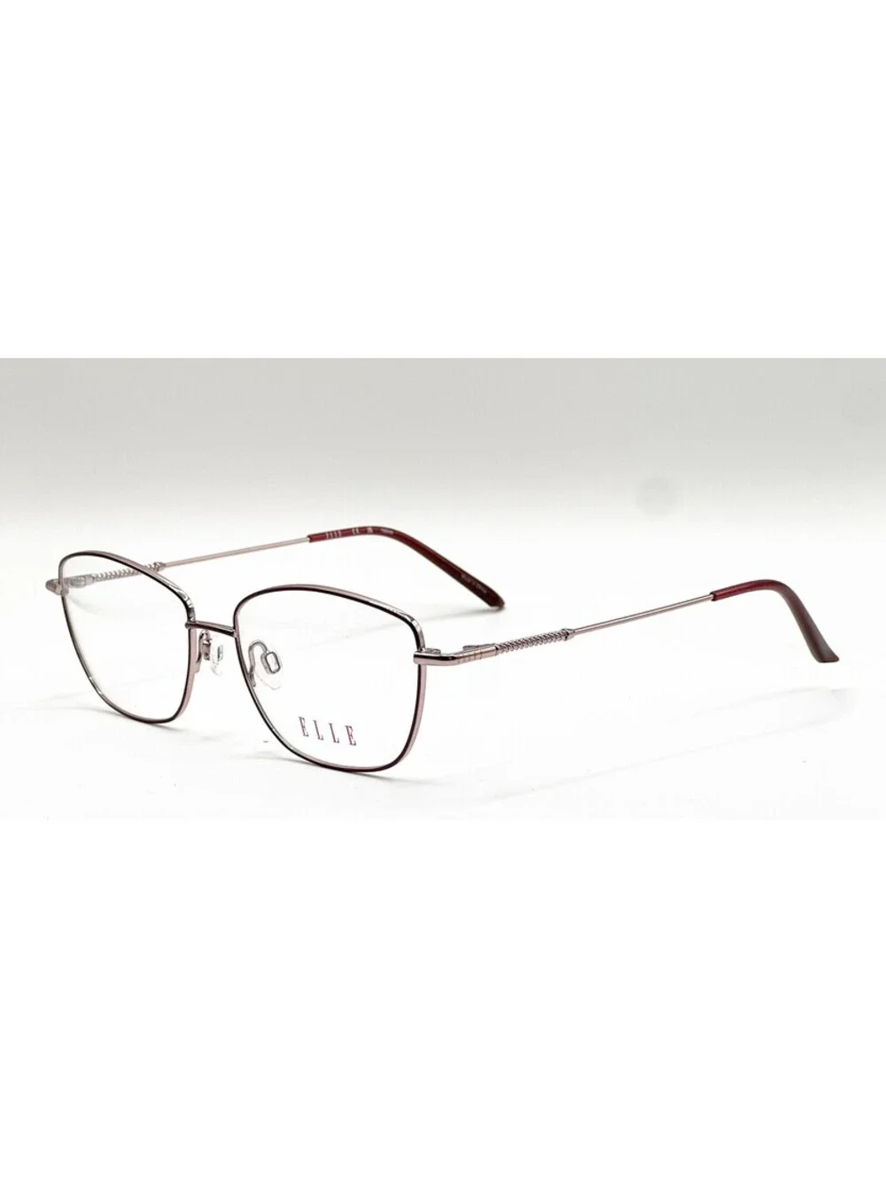 Elle EL13517 WI Wine Square Authentic Eyeglass Frames 53-16-145